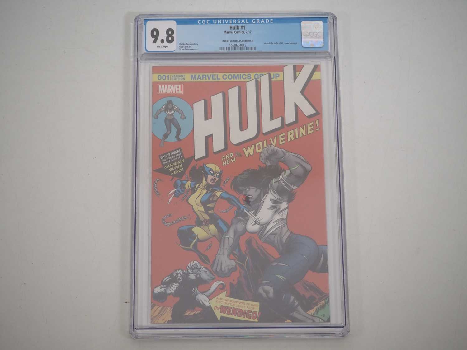 Lot 287 - HULK VOL. 4 #1 HALL OF COMICS VARIANT (2017 -...