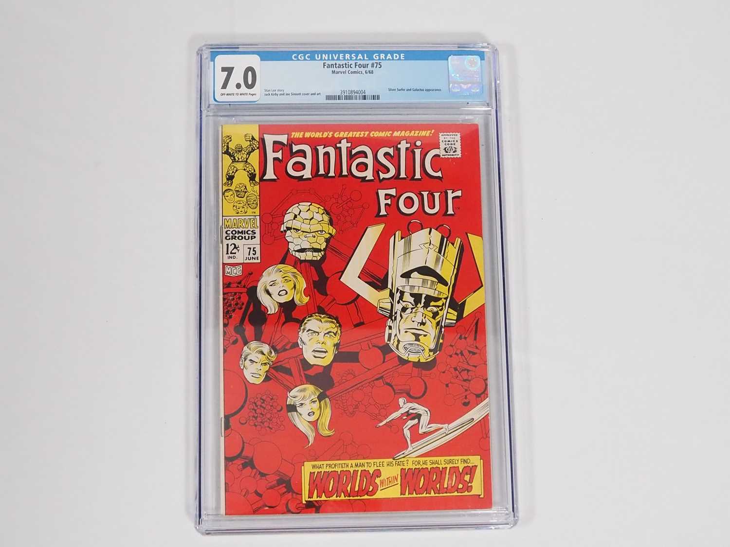 Lot 346 - FANTASTIC FOUR #75 (1968 - MARVEL) GRADED 7.0...