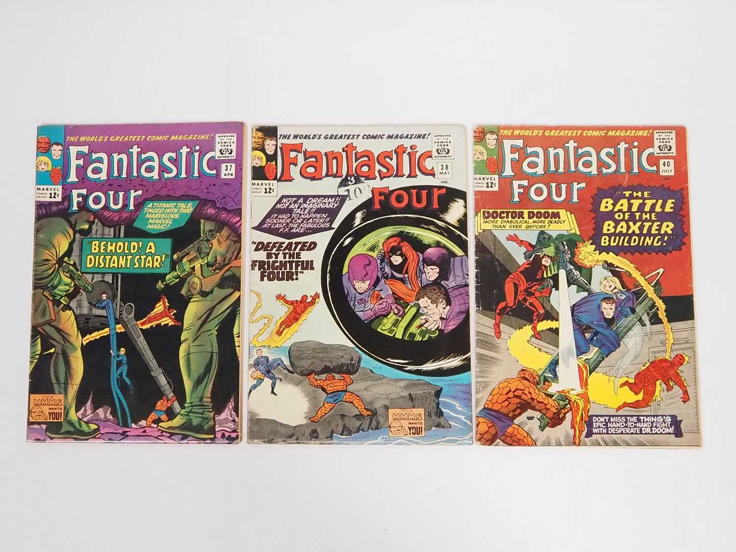 Lot 393 - FANTASTIC FOUR #37, 38, 40 (3 in Lot) - (1965 -...