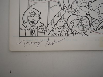Lot 188 - MANNY GALAN ORIGINAL ART FOR KNUCKLES THE...