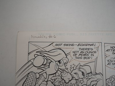Lot 188 - MANNY GALAN ORIGINAL ART FOR KNUCKLES THE...