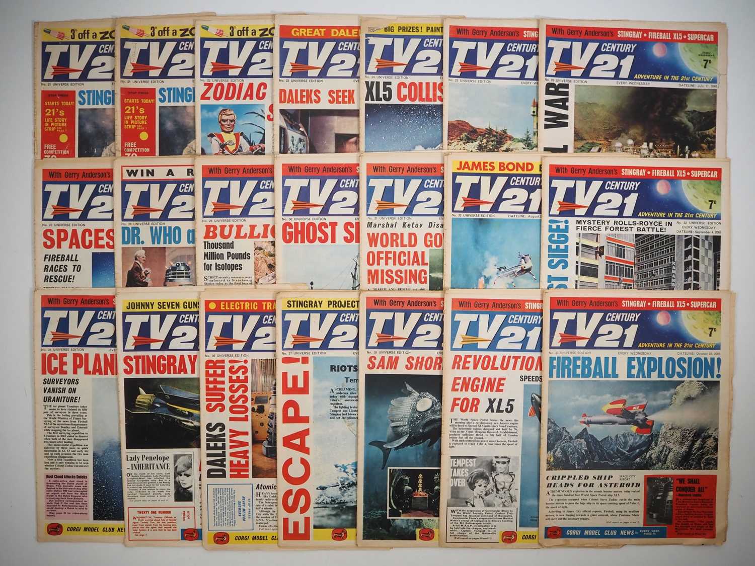 Lot 71 - TV CENTURY 21 #21 to 40 (21 in Lot - 2 copies...
