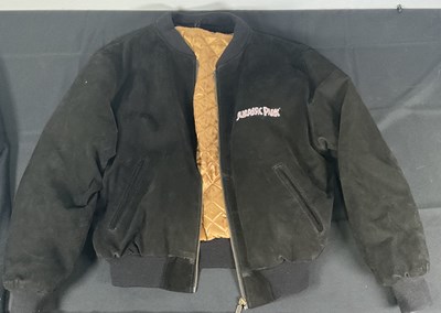 Lot 344 - A JURASSIC PARK quilted Varsity jacket with...