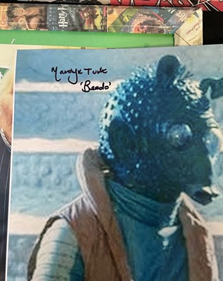 Lot 390 - A group of Star Wars related autographs to...