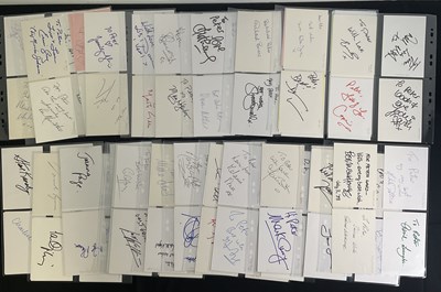 Lot 394 - A large quantity of signed autograph cards by...