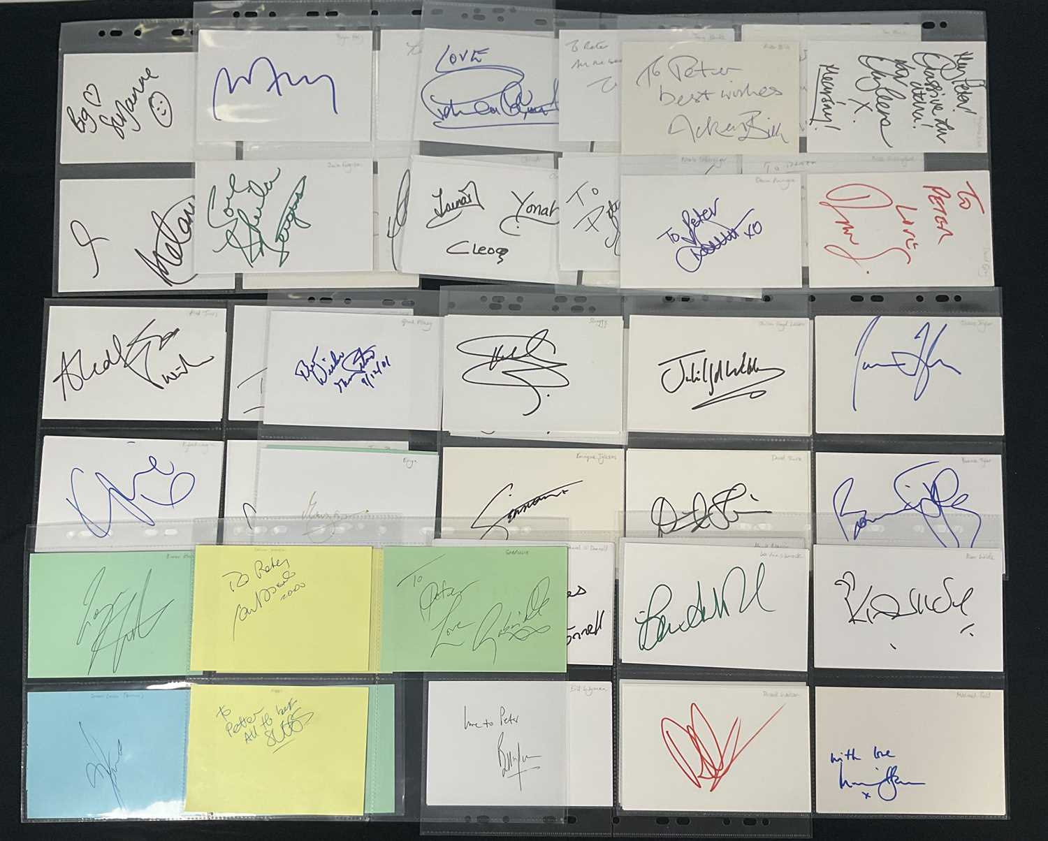 Lot 406 - A large quantity of signed autograph cards by...