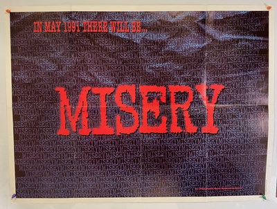 Lot 178 - MISERY (1990) A UK Quad teaser film poster and...