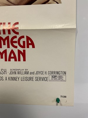 Lot 193 - THE OMEGA MAN (1971) A US one sheet and UK...