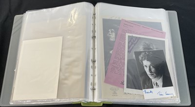 Lot 398 - A folder containing 80+ celebrity autographs...