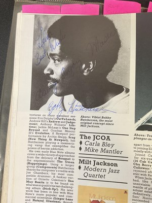 Lot 427 - A rare collection of Jazz musician autographs...