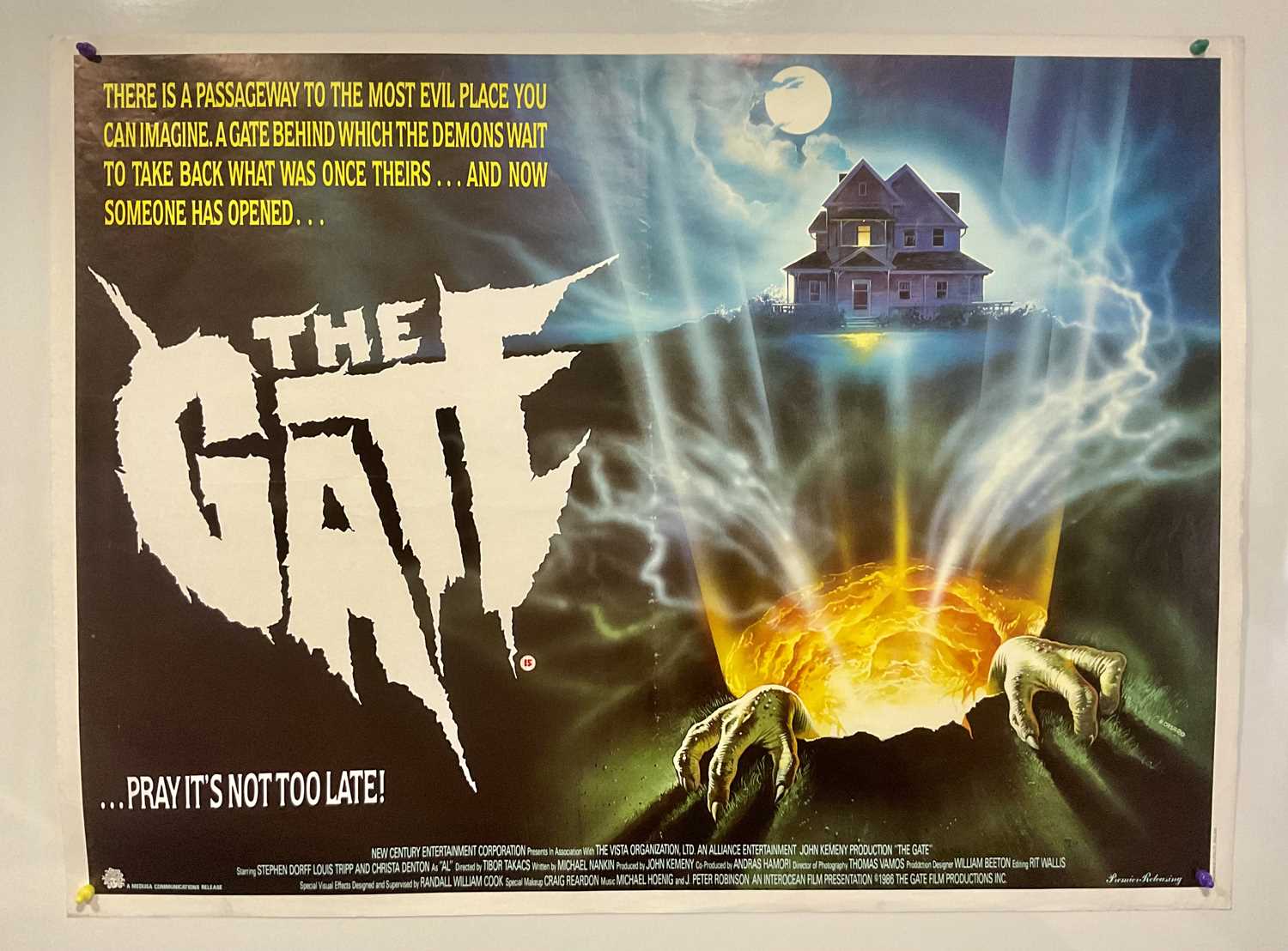 Lot 189 - THE GATE (1987) UK Quad film poster Renato...