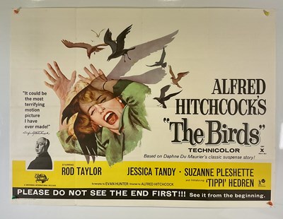 Lot 187 - THE BIRDS (1963) UK Quad film poster, Alfred...