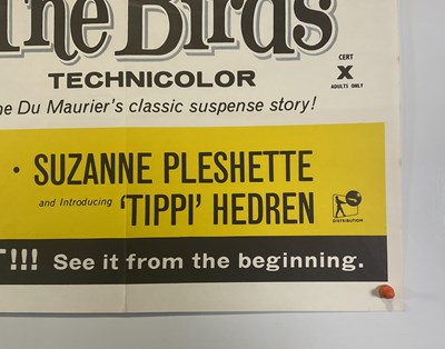 Lot 187 - THE BIRDS (1963) UK Quad film poster, Alfred...