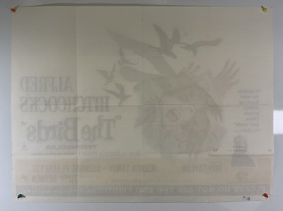 Lot 187 - THE BIRDS (1963) UK Quad film poster, Alfred...