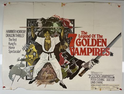 Lot 174 - LEGEND OF THE 7 GOLDEN VAMPIRES (1974) UK Quad...