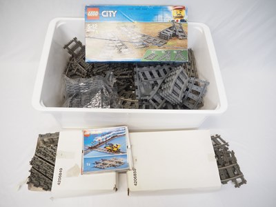 Lot 91 - LEGO - TRAIN - A box of mixed track to include...