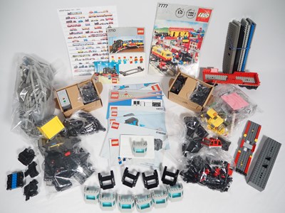 Lot 100 - LEGO - TRAIN - A box of mixed railway/train...