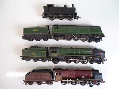 Lot 377 - OO SCALE MODEL RAILWAYS: A group of steam...