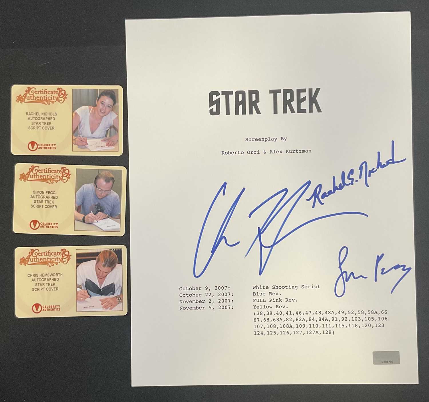 Lot 362 - A facsimile STAR TREK shooting script signed...