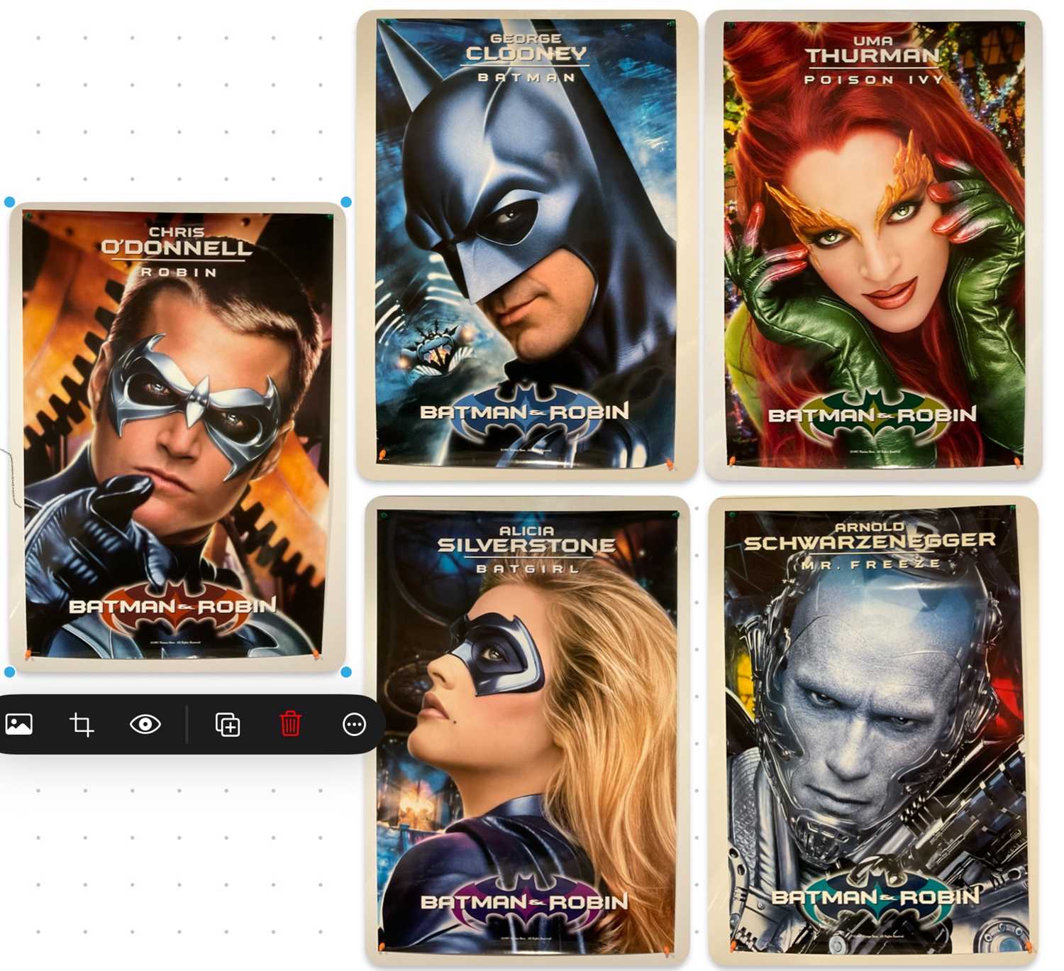 Lot 154 - BATMAN & ROBIN (1997) A set of five one sheet...