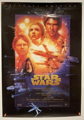 Lot 241 - STAR WARS - A set of 3 UK Quad film posters...