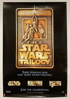 Lot 241 - STAR WARS - A set of 3 UK Quad film posters...