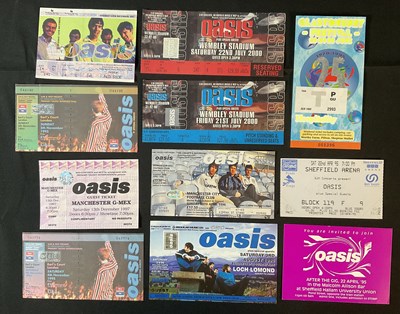 Lot 166 - A collection of unused OASIS gig and festival...