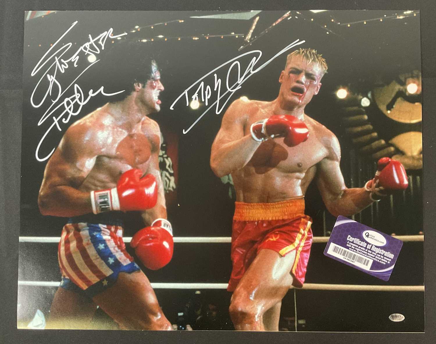 Lot 332 - A 16" x 20" photographic still from ROCKY IV...