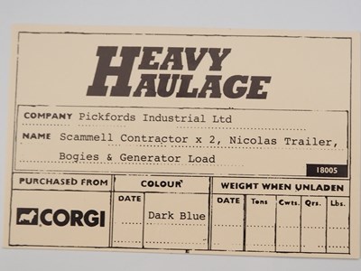 Lot 19 - A CORGI 1:50 scale 18005 Heavy Haulage set in...