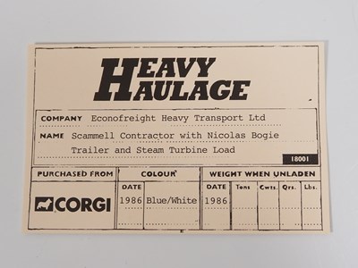 Lot 20 - A CORGI 1:50 scale 18001 Heavy Haulage set in...