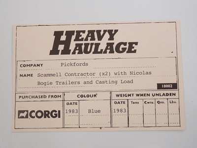 Lot 21 - A CORGI 1:50 scale 18002 Heavy Haulage set in...