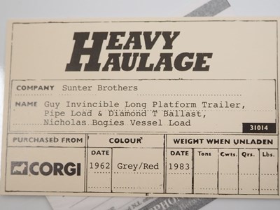 Lot 23 - A CORGI 1:50 scale 31014 Heavy Haulage set in...