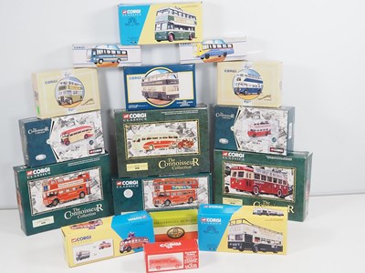 Lot 55 - A group of CORGI CLASSICS diecast buses -...