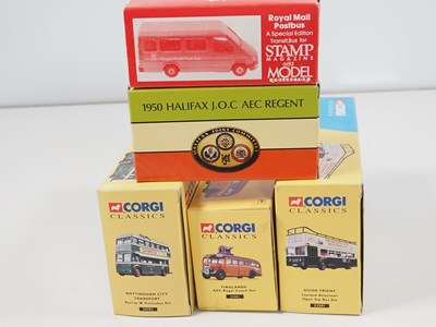 Lot 55 - A group of CORGI CLASSICS diecast buses -...