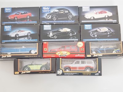 Lot 69 - A group of 1:18 scale diecast cars by TCHIBO,...