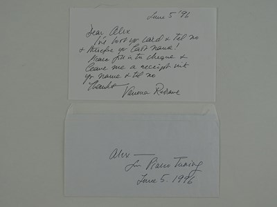 Lot 125 - A handwritten letter from VANESSA REDGRAVE to...
