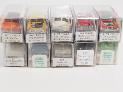 Lot 82 - A group of white metal 1:87 scale cars - most...