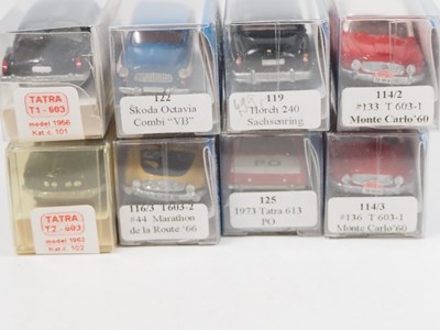 Lot 82 - A group of white metal 1:87 scale cars - most...