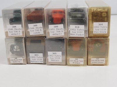 Lot 83 - A group of white metal 1:87 scale vans and...