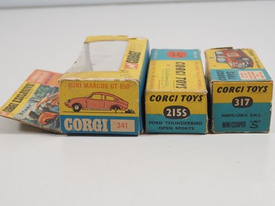 Lot 88 - A group of CORGI diecast cars comprising 215S...
