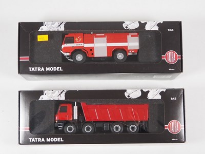 Lot 92 - A pair of diecast 1:43 scale Tatra trucks by...