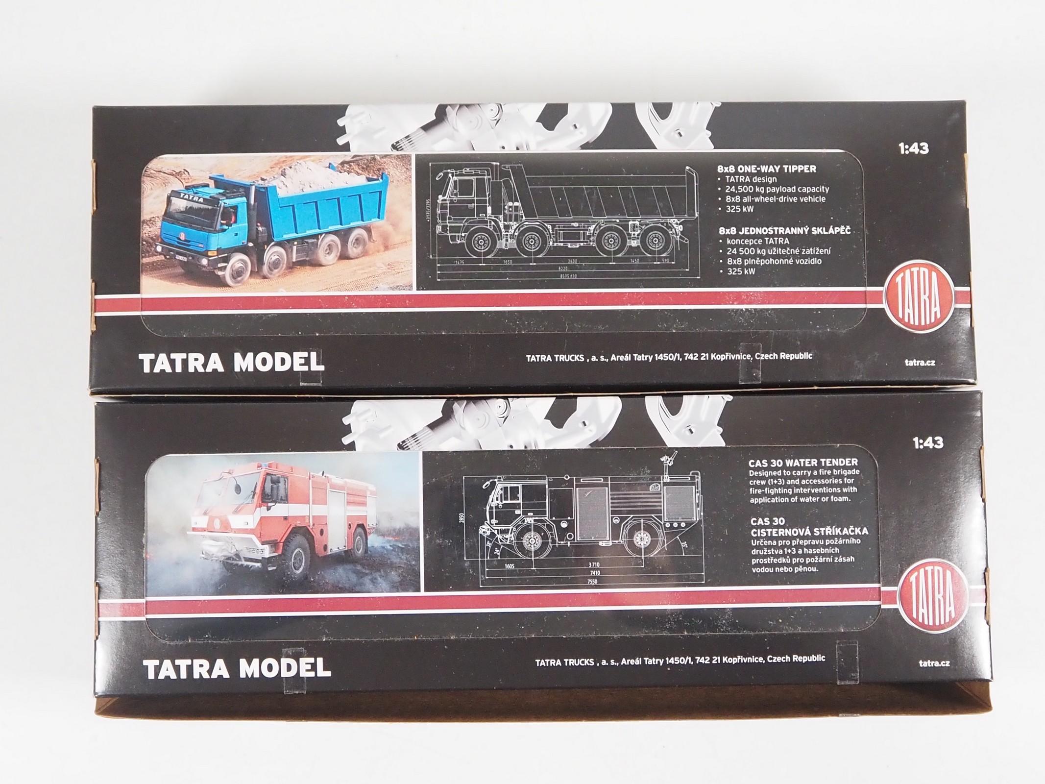 Lot 92 - A pair of diecast 1:43 scale Tatra trucks by
