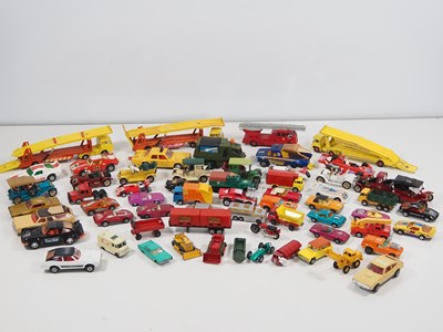 Lot 102 - A large quantity of unboxed vintage diecast...