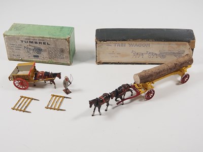 Lot 121 - A BRITAINS diecast Tumbrel wagon set, together...