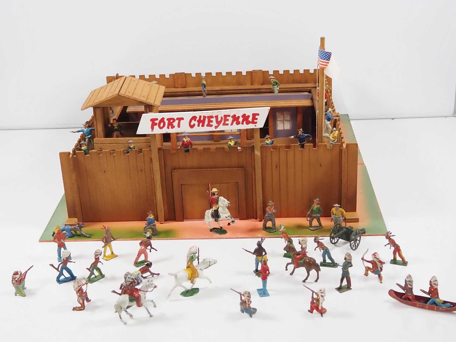 Lot 123 - A group of diecast Cowboys and Indians by...