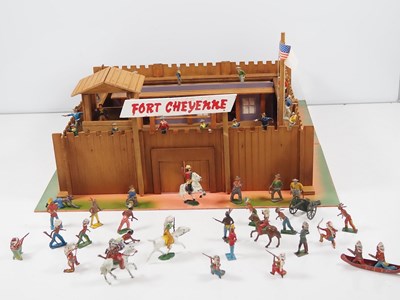 Lot 123 - A group of diecast Cowboys and Indians by...