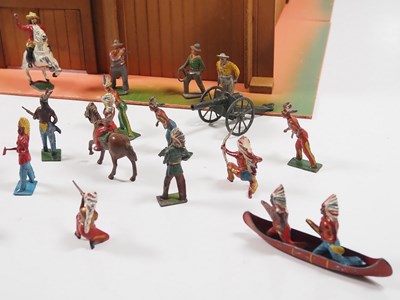 Lot 123 - A group of diecast Cowboys and Indians by...