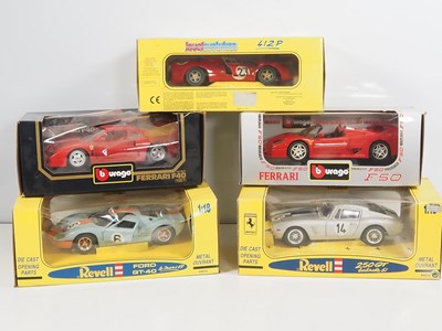 Lot 137 - A group of 1:18 scale diecast racing cars by...