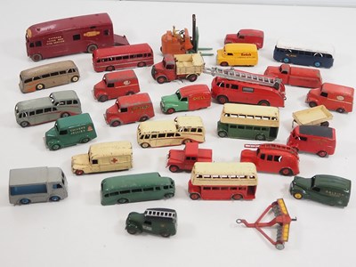 Lot 155 - A group of DINKY diecast vans, buses etc all...