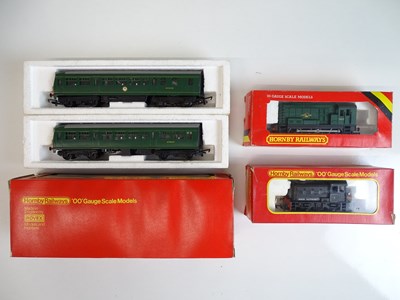 Lot 408 - OO SCALE MODEL RAILWAYS: A HORNBY 2 car diesel...